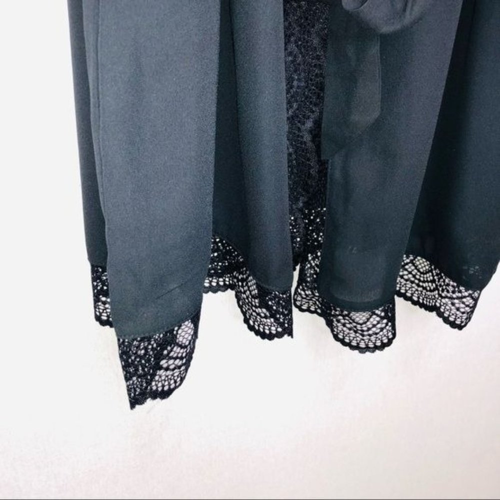 INC Lace Trim Short Robe, - Picture 8 of 10